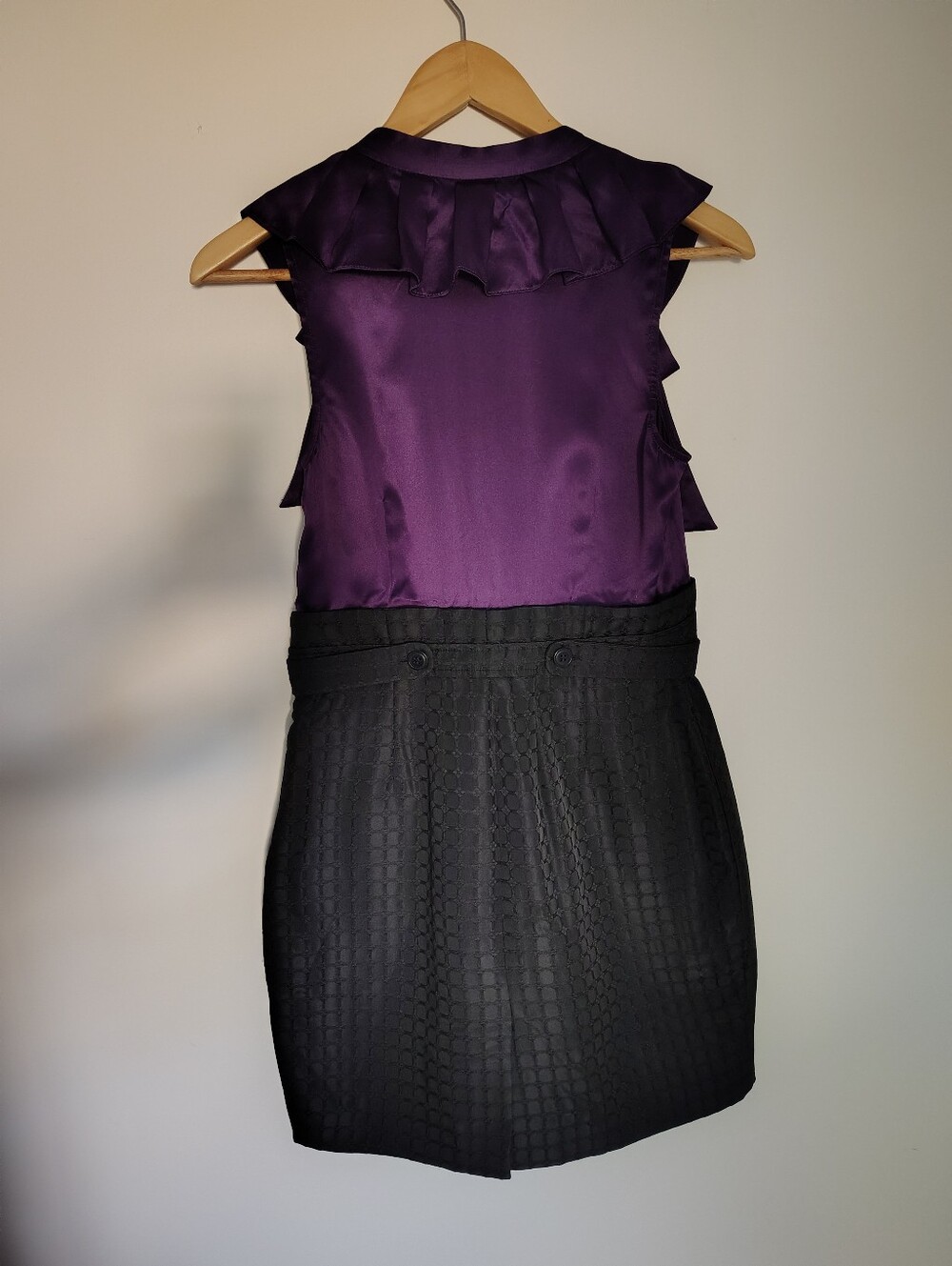 NWT BCBGMAXAZRIA Purple Black Dress Size 6P Hoco Homecoming 90s Y2K - Picture 2 of 13